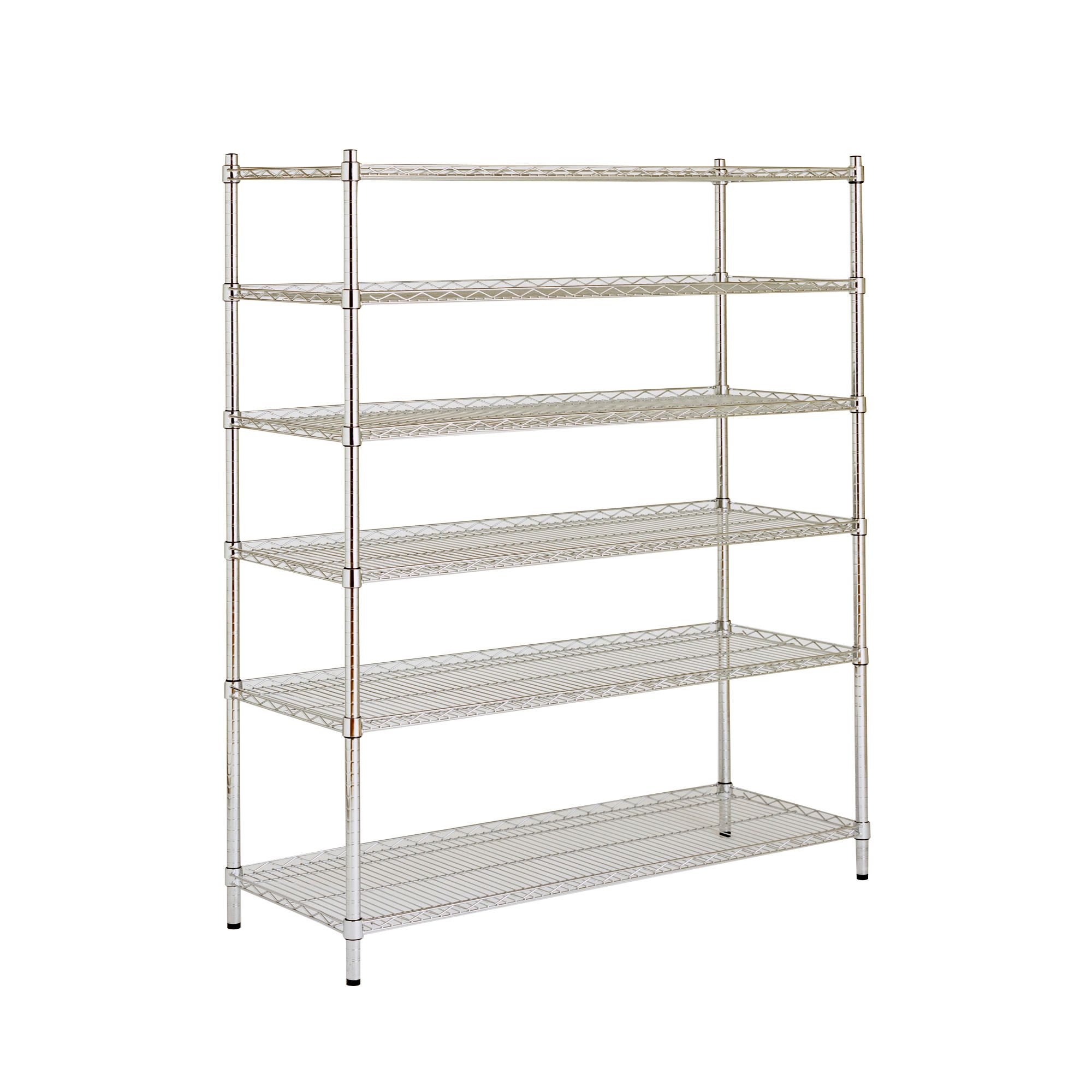 48 Berkley Jensen 6-Shelf Steel Rack - Silver