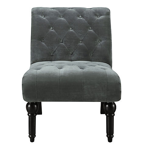 Picket House Furnishings Twine Armless Chair - Slate Gray