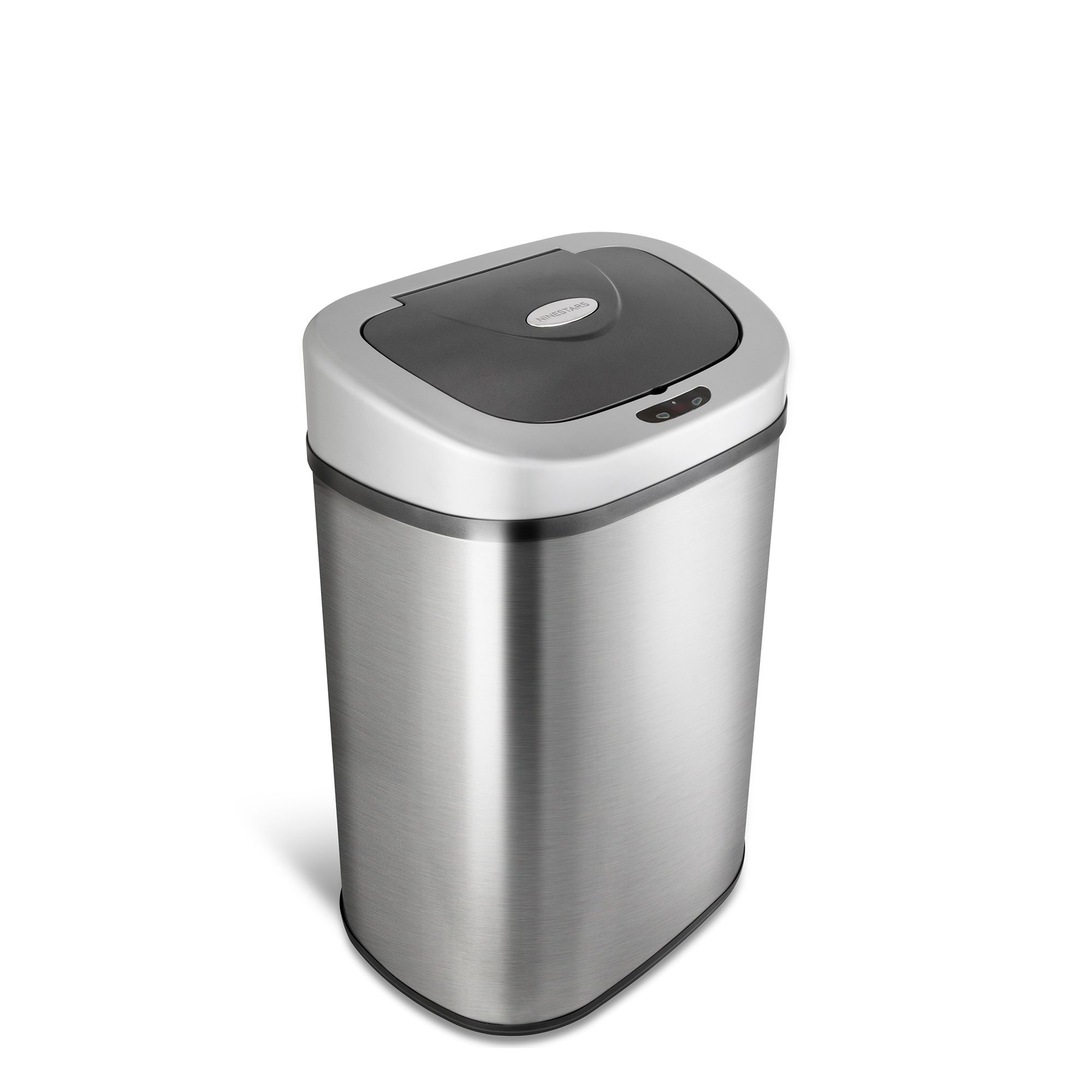 Nine Stars Stainless Steel Motion Sensor Trash Can, Silver, 21 gallon