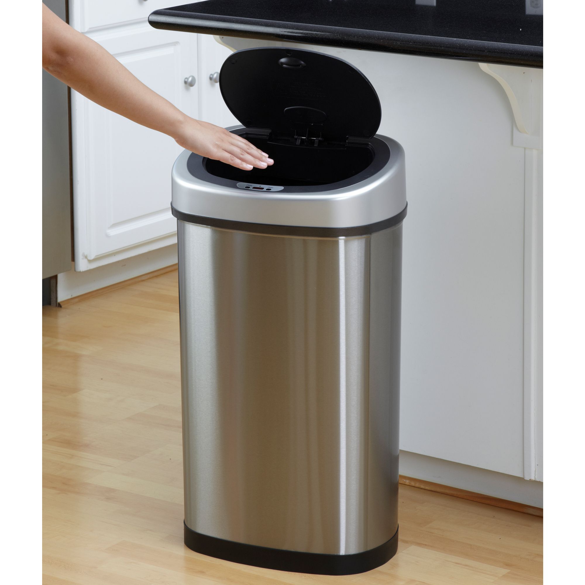 Nine Stars Motion Sensor Stainless Steel Trash Can 3.2 Gallon for sale  online