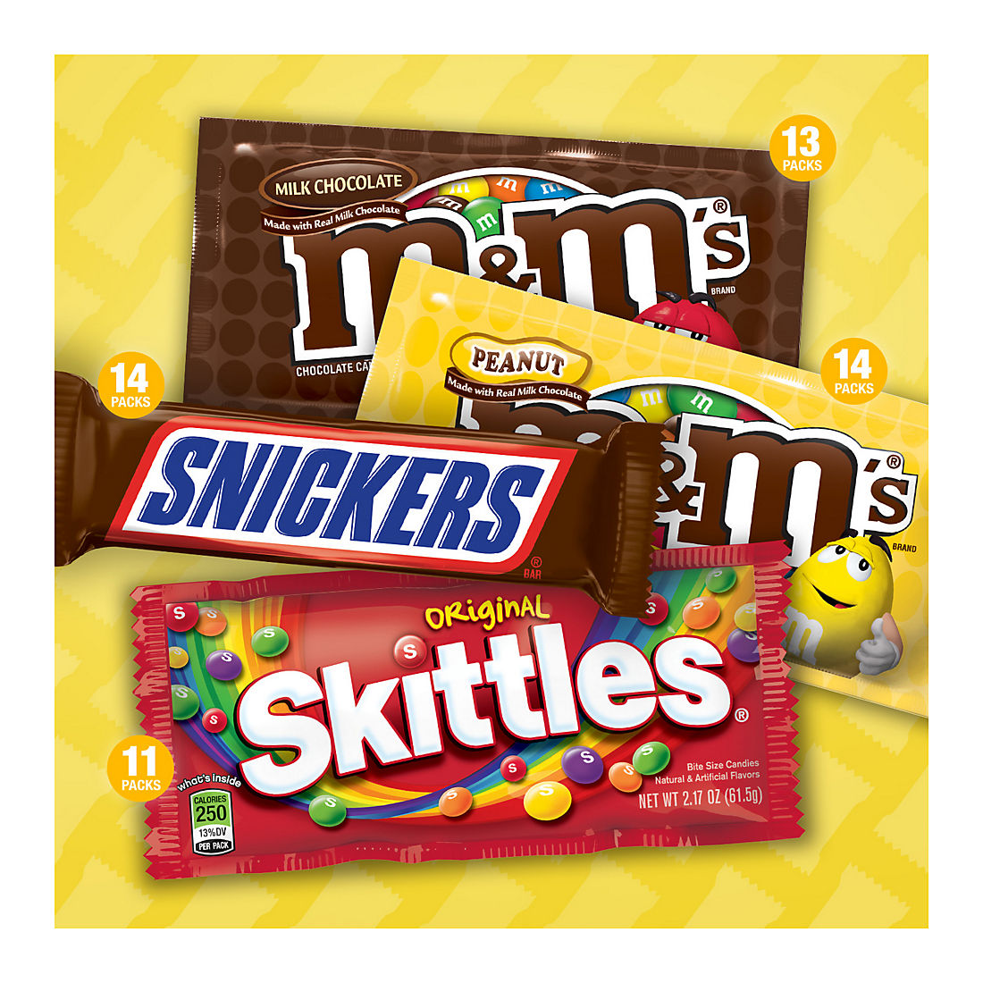 Save on Mars Fun Size Candy Variety Mix (M&M's Skittles & Snickers)- 55 ct  Order Online Delivery