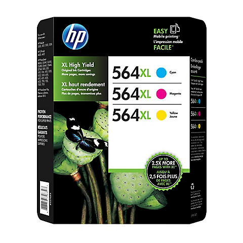 HP 564XL Color Ink Cartridges, 3 pk.