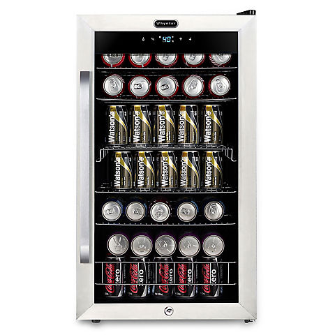 Whynter Freestanding 121-Can Beverage Refrigerator - Stainless Steel
