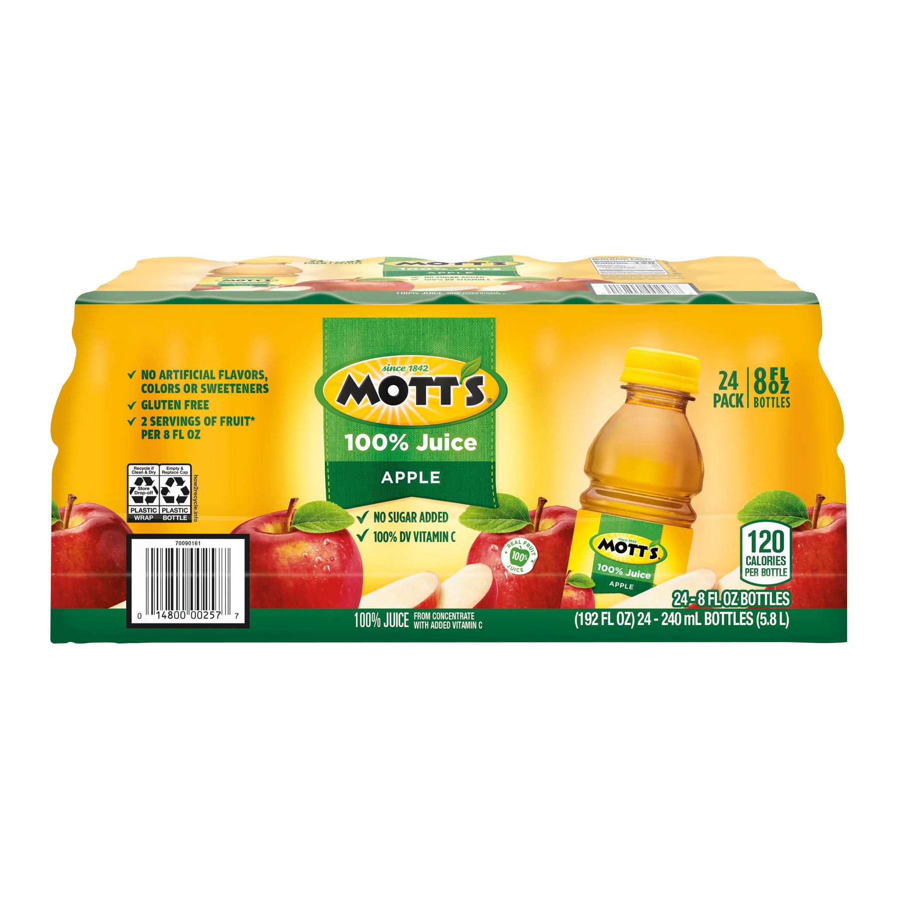 Mott's 100% Original Apple Juice - 6pk/8 fl oz Bottles