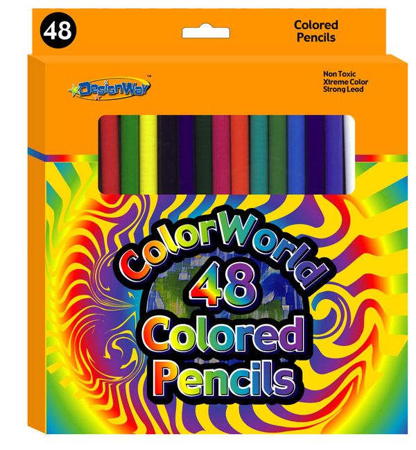 48 Bulk Colored Pencils Drawing Sketching Kids Coloring Art Gift School  Supplies 