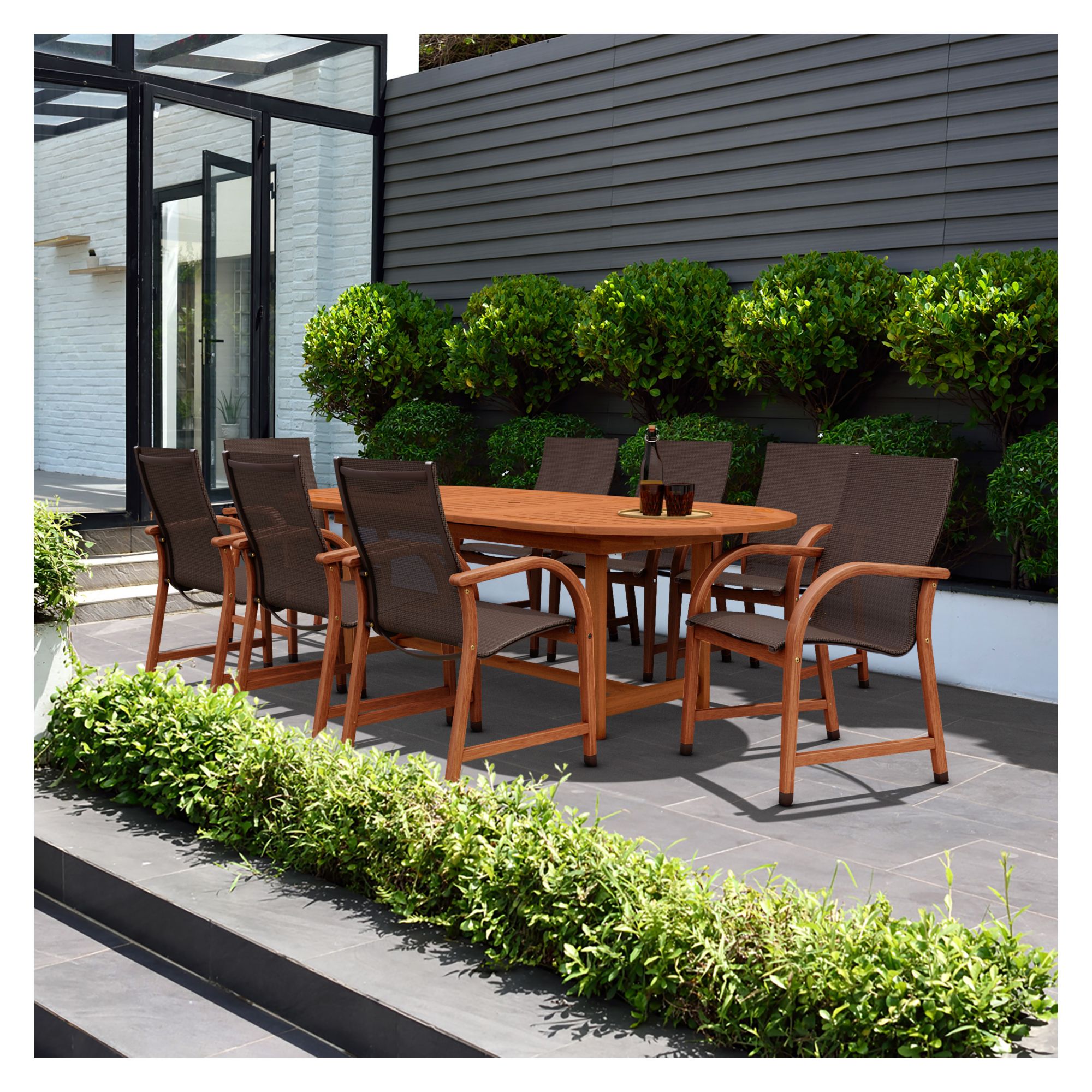 Eucalyptus outdoor dining online set