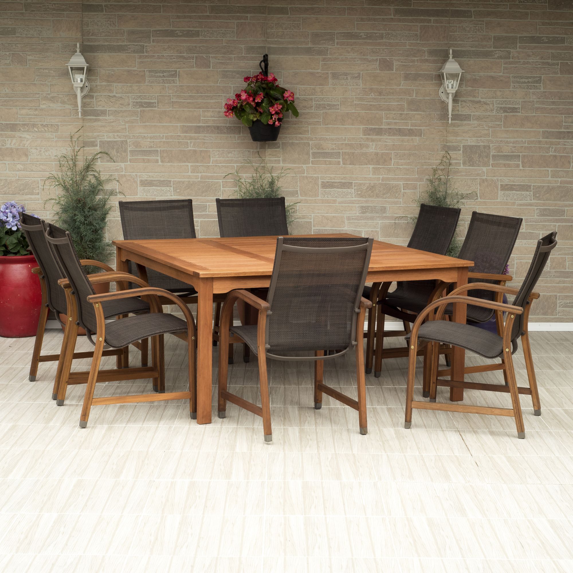 Square 9 piece dining set hot sale