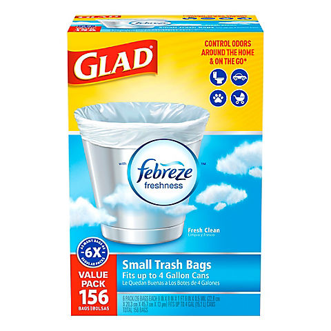 Glad 4-Gal. Small Trash Bags, 156 ct.