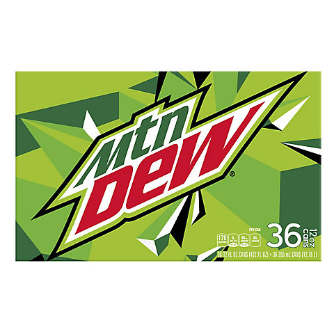 Mountain Dew Cans, 36 pk./12 oz.