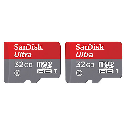 SanDisk 32GB Ultra microSDHC Card, 2 pk.