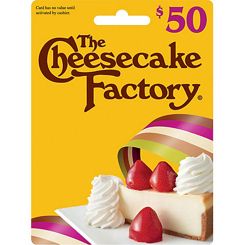 $50 The Cheesecake Factory Gift Card