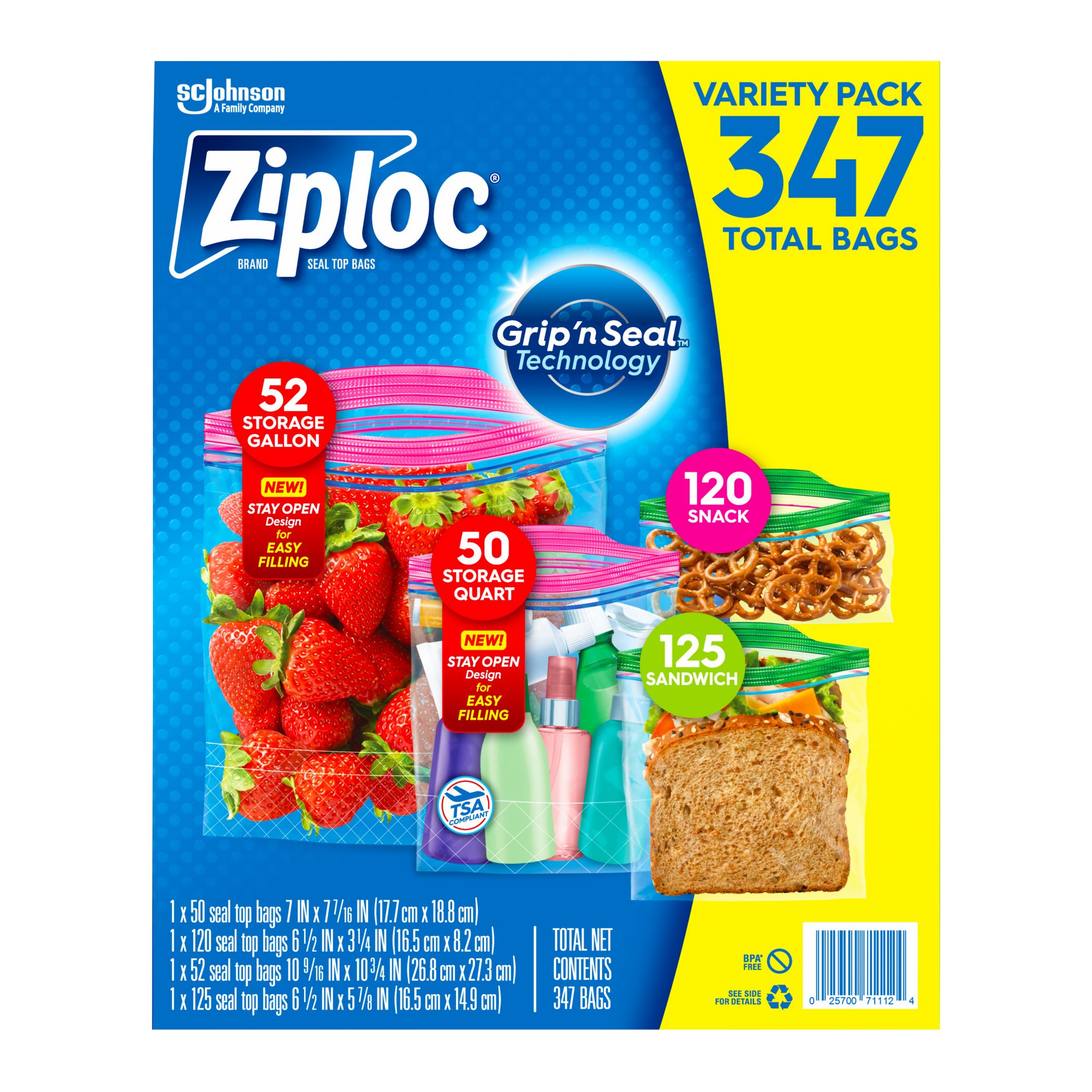 Ziploc Quart Freezer Bags, 216 ct