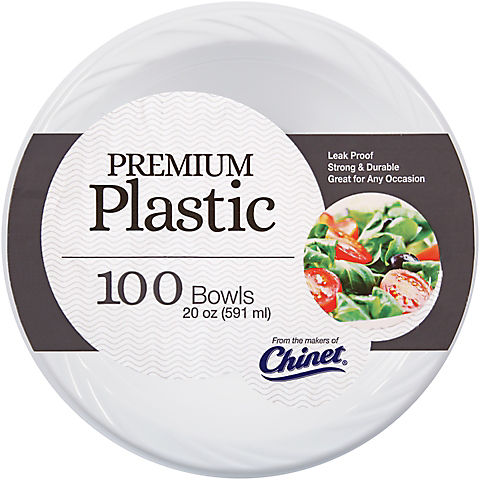 Chinet 20-Oz. Plastic Bowls, 100 ct. - White