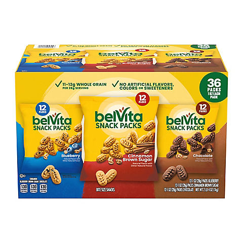 Belvita Bite Size Snack Packs, 36 ct.