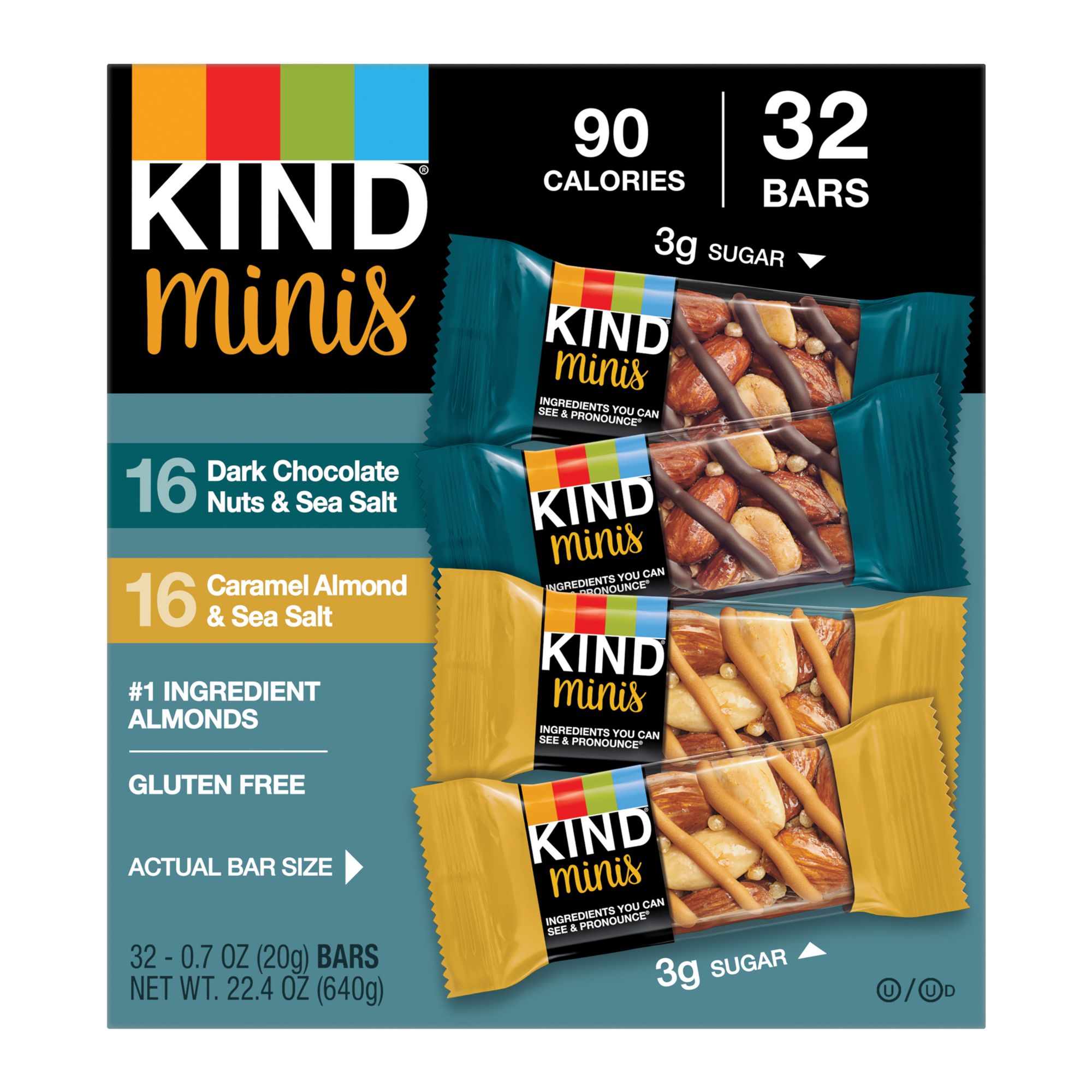 Kind Mini Bars, Variety Pack, 0.7 oz, 36-count