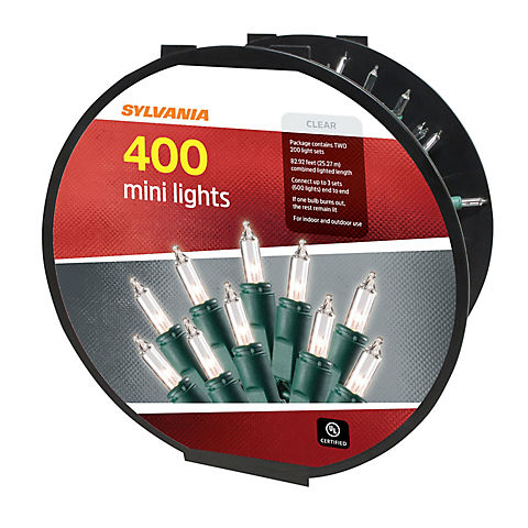 Sylvania Clear Mini Light Set, 400 ct.