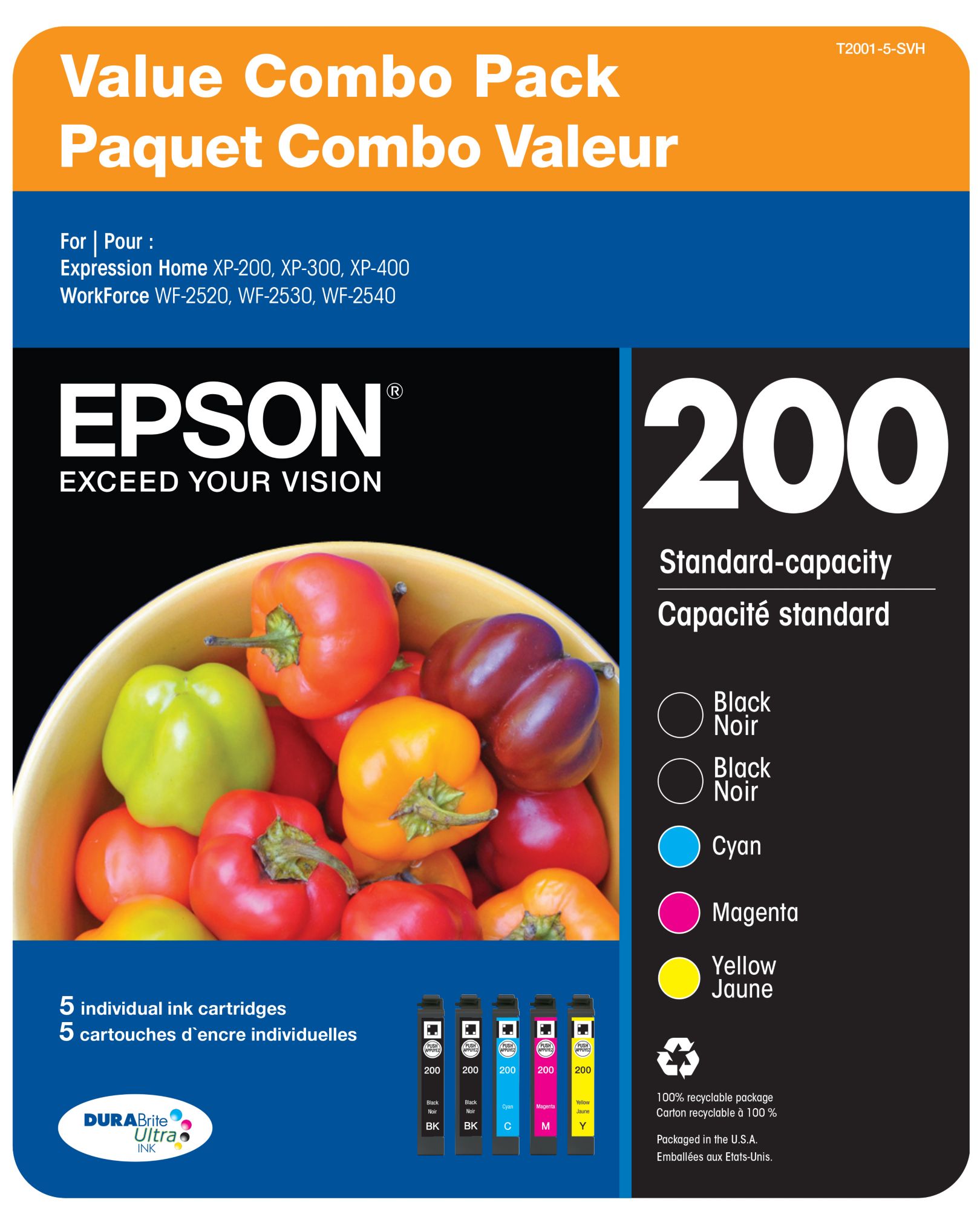 spor privatliv depositum Epson T200 Series Multi-Color Combo Ink Pack, 5 ct. - BJs Wholesale Club