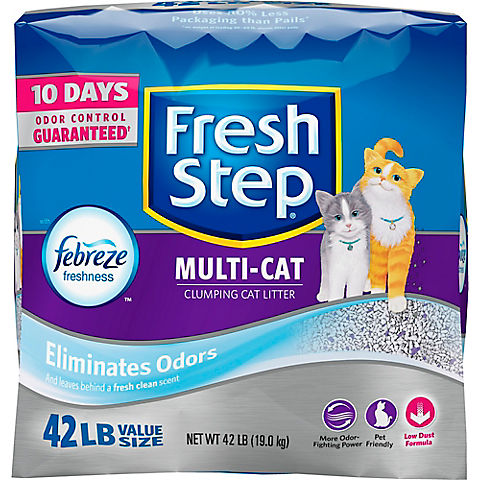 Fresh Step Multi-Cat Scented Litter with Febreze, 42 lbs.