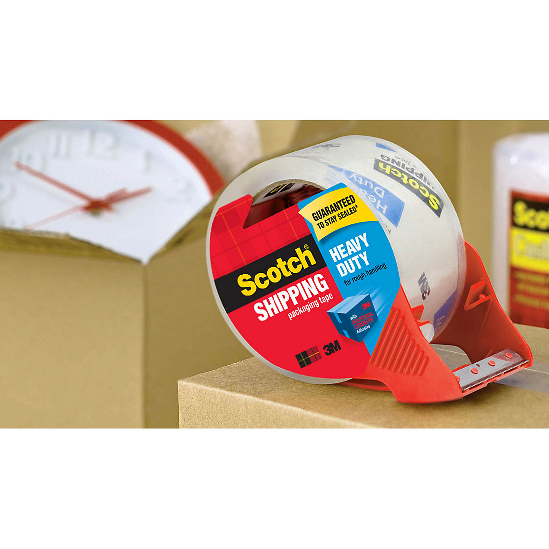 Scotch Heavy Duty Shipping Packaging Tape with Dispenser