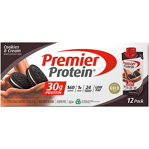 Premier Protein Cookies & Cream Protein Shakes, 12 pk.