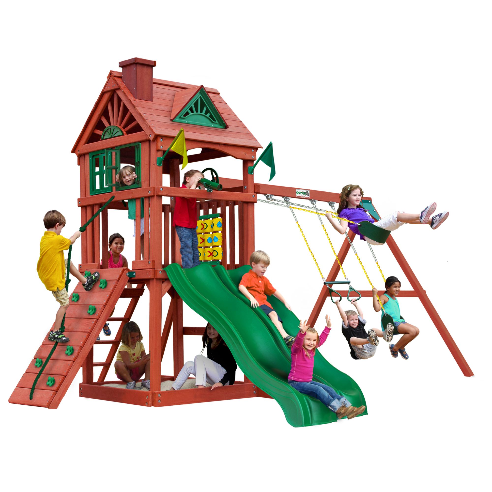 Gorilla playsets red store ranger cedar swing set