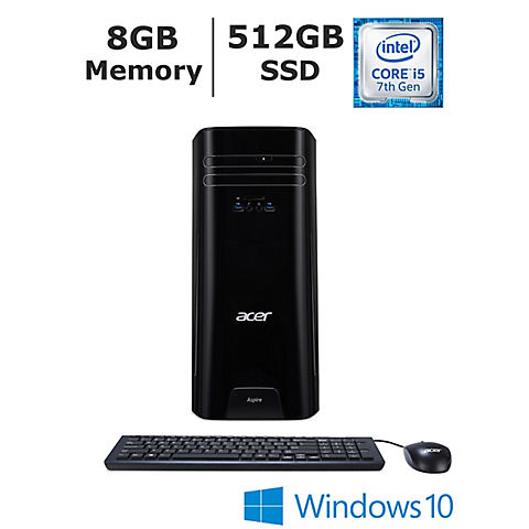Acer Aspire TC 780 Flagship High Performance  Business Desktop Tower PC, Intel Quad Core i5-7400  Up to 3.5GHz, Wifi, HDMI