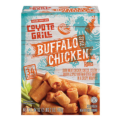 Coyote Grill Buffalo Chicken Rolls, 34 ct.