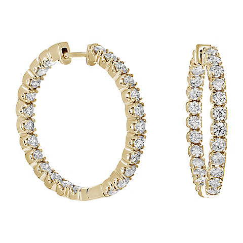 Amairah 5.00 ct. t.w. Diamond Inside-Out Hoop Earrings in 14k Yellow Gold