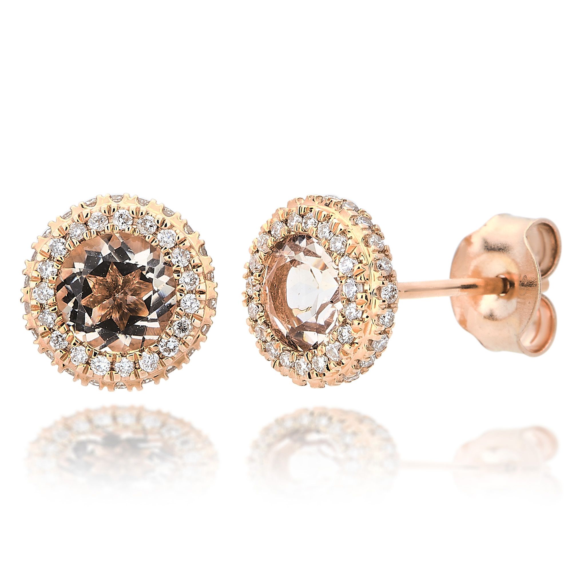 Diamond Stud Earrings (1 Ct. t.w.) in 14K Gold or White Gold - Rose Gold