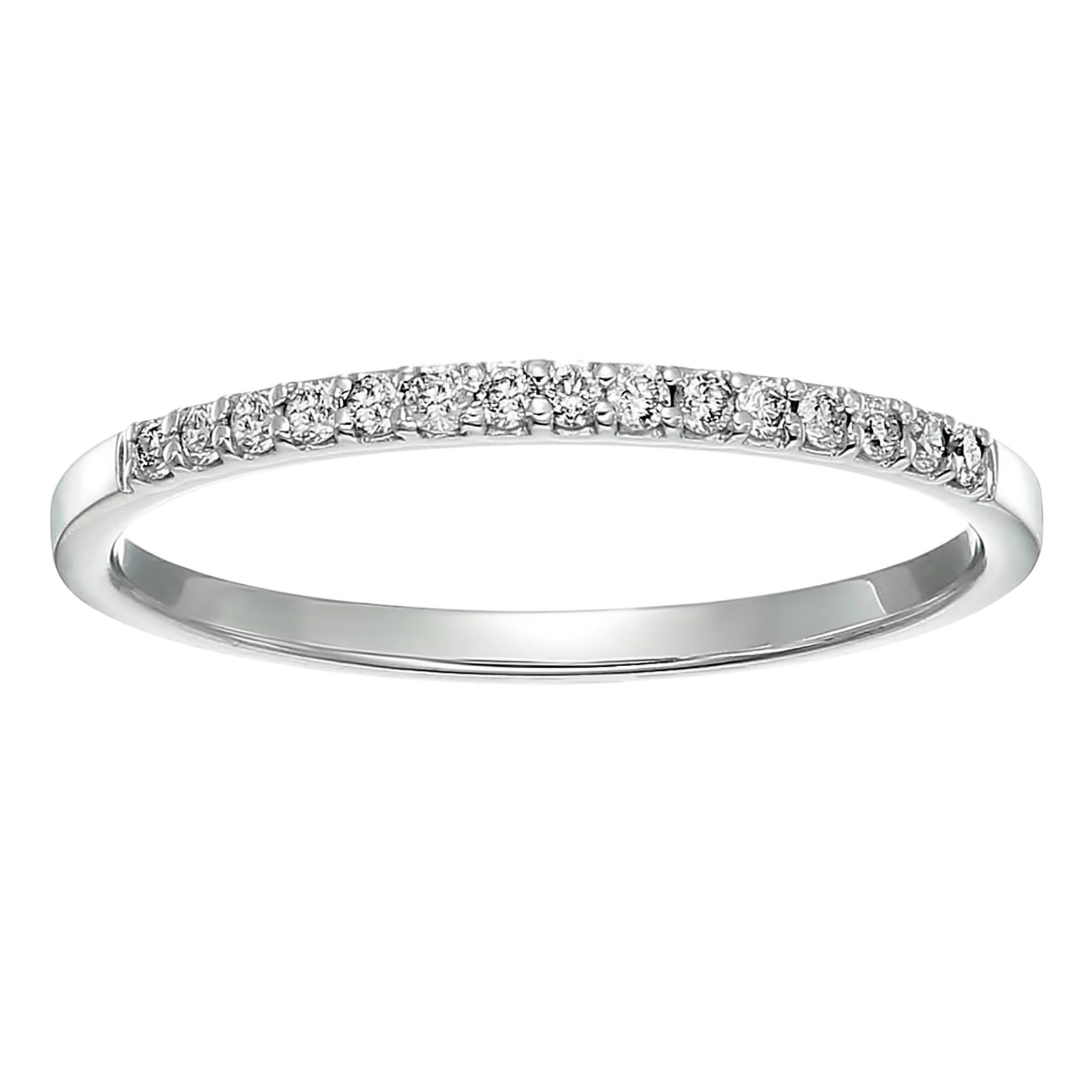 Amairah 125 Ct T W Petite Diamond Wedding Band In 10k White Gold Size 4 5 Bjs Wholesale Club