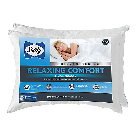 Sealy 2 Pc. Silver Series Relaxing Comfort Pillow