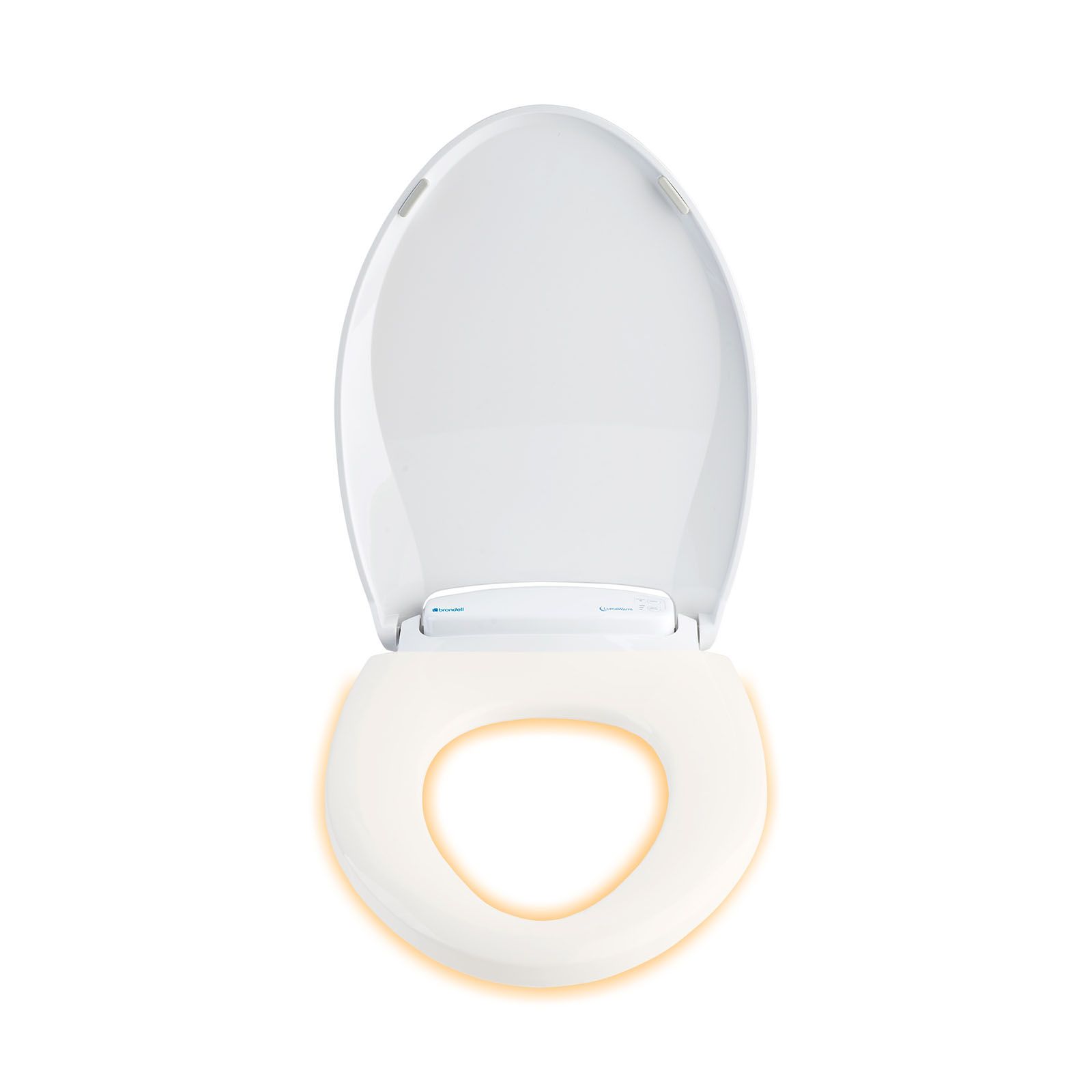 Brondell L60 LumaWarm Heated Nightlight Round Toilet Seat Biscuit