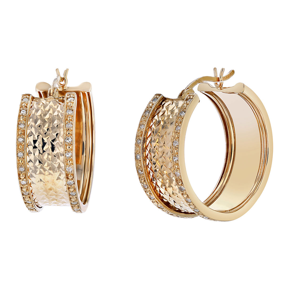 Amairah .25 ct. Diamond Hoop Earrings in Rose Gold Plated Sterling  Silver BJs Wholesale Club