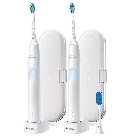 Philips Sonicare Protective Clean 4300 Plaque Control Rechargeable Toothbrush, 2 pk.