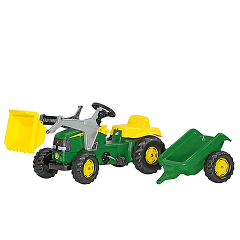 John Deere Kid Tractor with Loader and Trailer