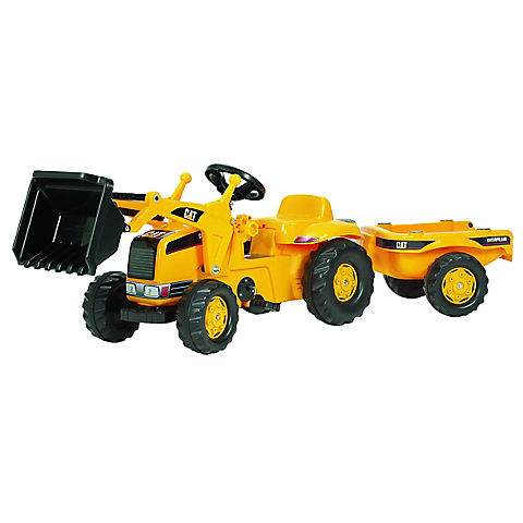CAT Kid Tractor with Loader and Trailer