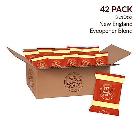 New England Coffee Eye Opener Ground Coffee Individual Packs, 42 pk./2.5 oz.