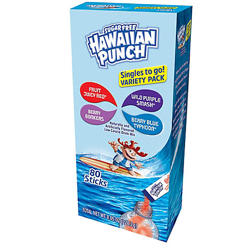 Hawaiian Punch Sugar Free Drink Mix Variety Pack, 80 ct.