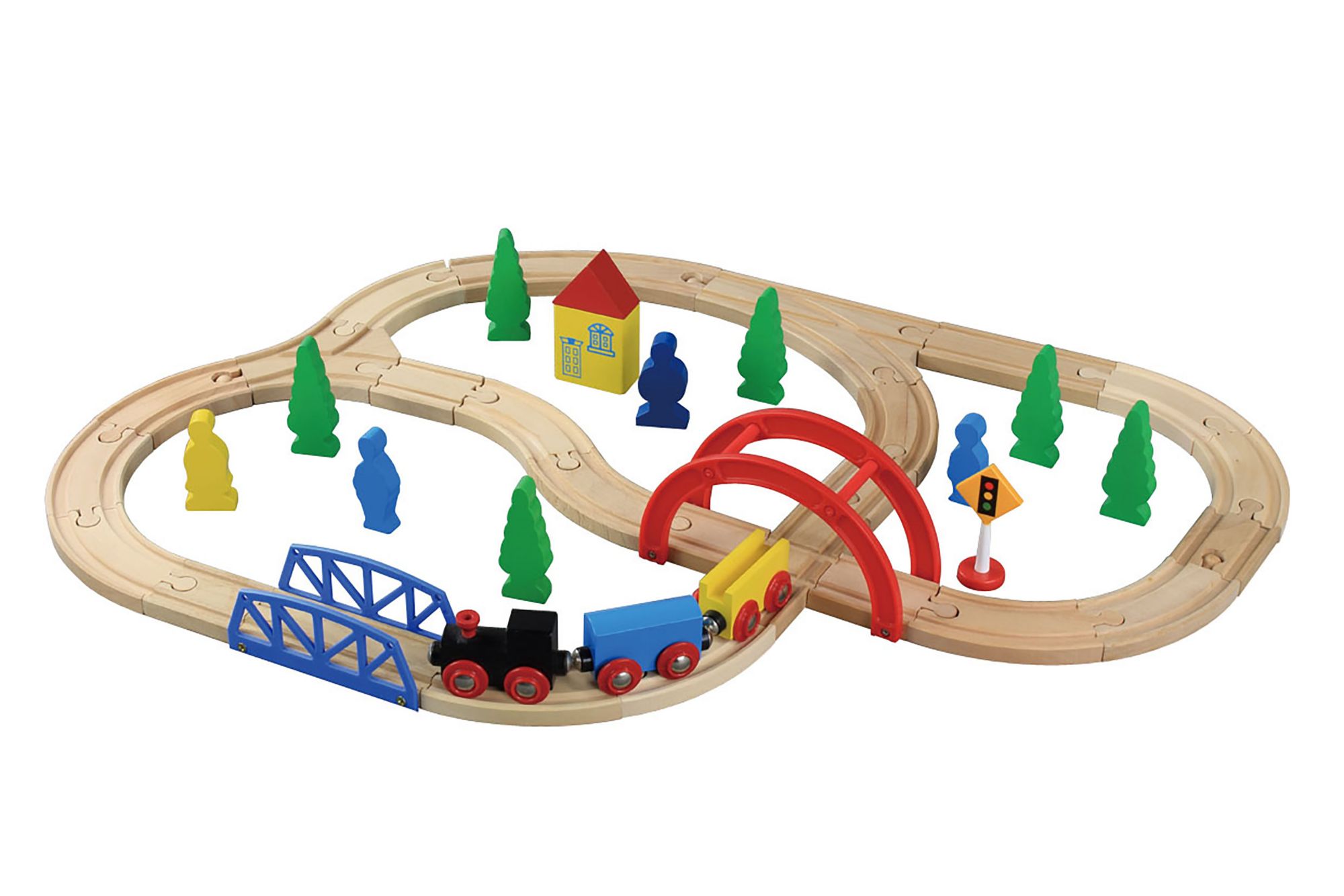 Maxim Enterprise Wooden Train Set, 40 Pc.