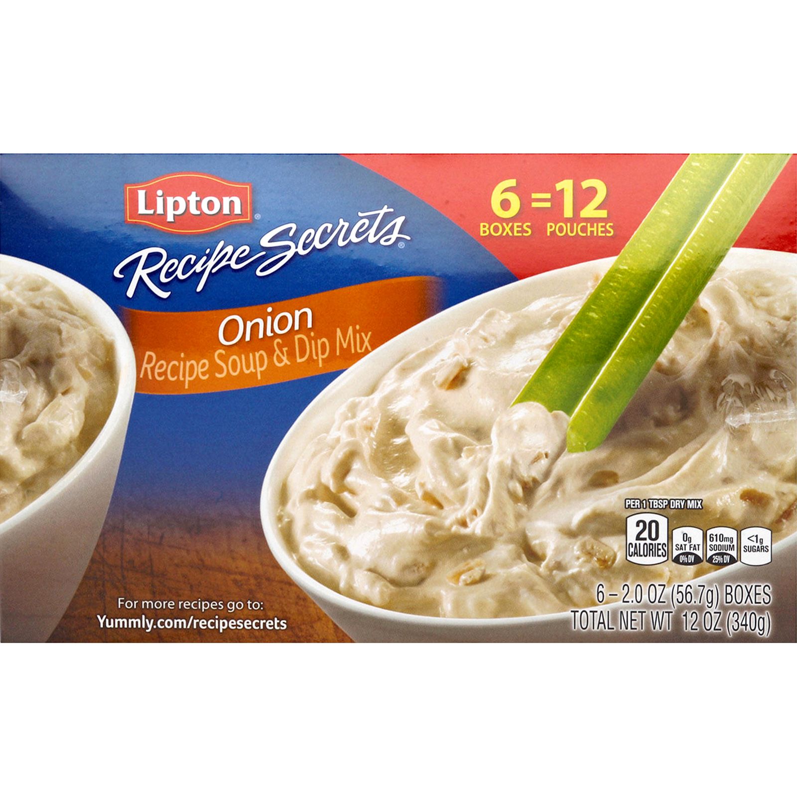 Lipton Recipe Secrets Soup and Dip Mix For a Delicious Meal Onion Great  With Your Favorite Recipes, Dip or Soup Mix 2 oz (Pack of 6)