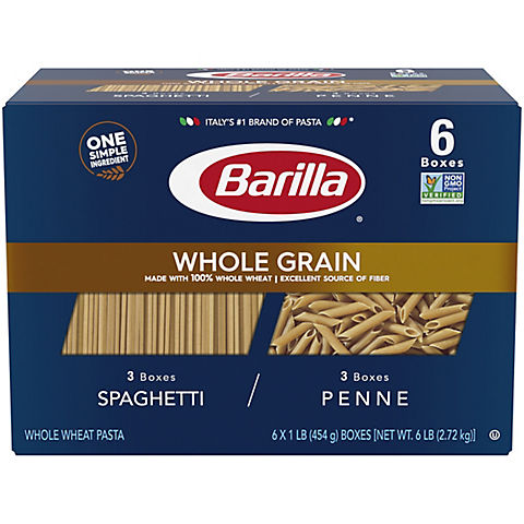 Barilla Whole Grain Spaghetti and Penne, 6 pk./1 lb.