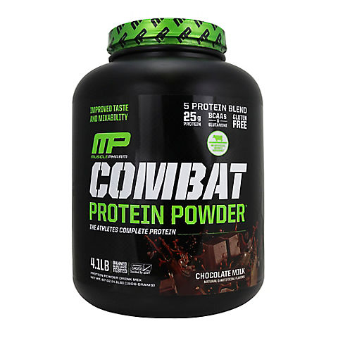Muscle Pharm Chocolate Combat Protein Powder, 64 oz.