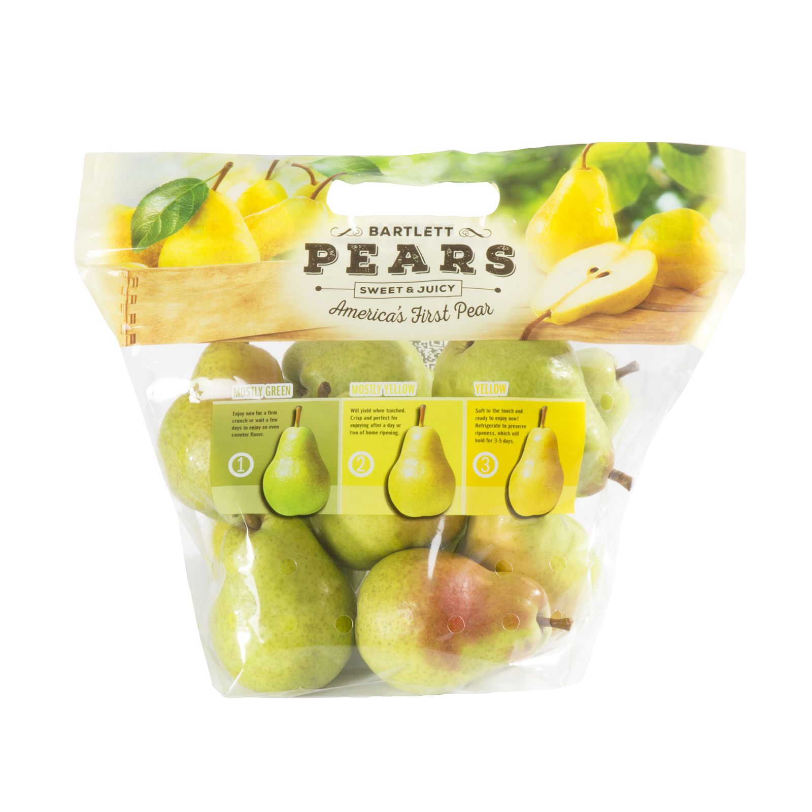 Fresh Bartlett Pears, 3 lb Bag