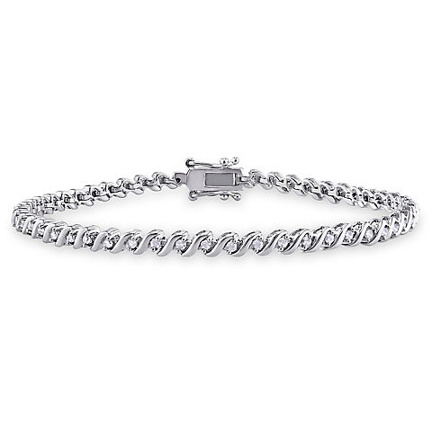 .49 ct. t.w. Diamond Tennis Bracelet in Sterling Silver