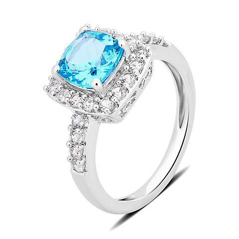 1.50 ct. t.w. Topaz and White Sapphire Ring in Sterling Silver