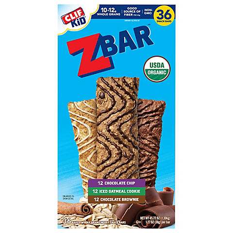 Clif Kid Organic Zbar Granola Bars Variety Pack, 36 ct./1.27 oz.