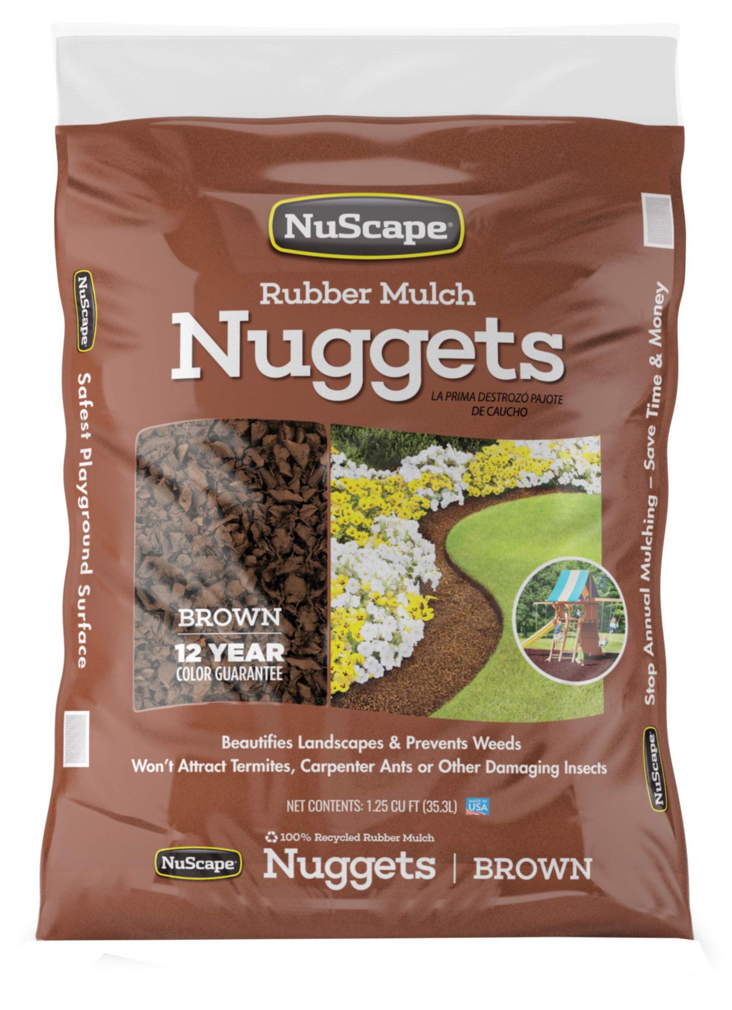 Wholesale - Red BJ\'s Cu. NuScape Rubber Mulch | Ft. Nuggets, 1.25 Club