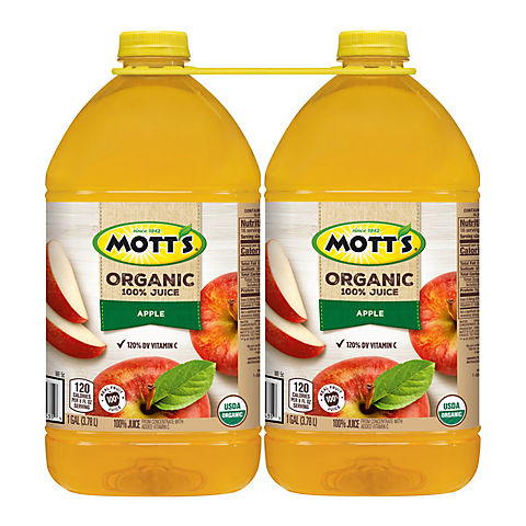 Mott's 100% Organic Apple Juice, 2 pk./1 gal.