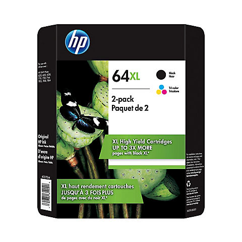 HP 64XL Combo Ink Cartridges, 2 pk.