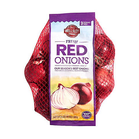 Wellsley Farms Red Onions, 3 lbs.
